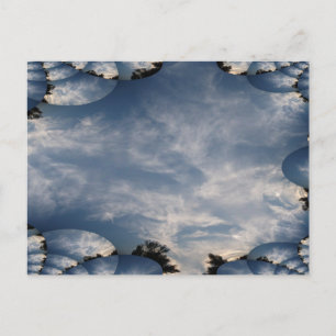 Postal Cielos oscuros con un rastro fractal