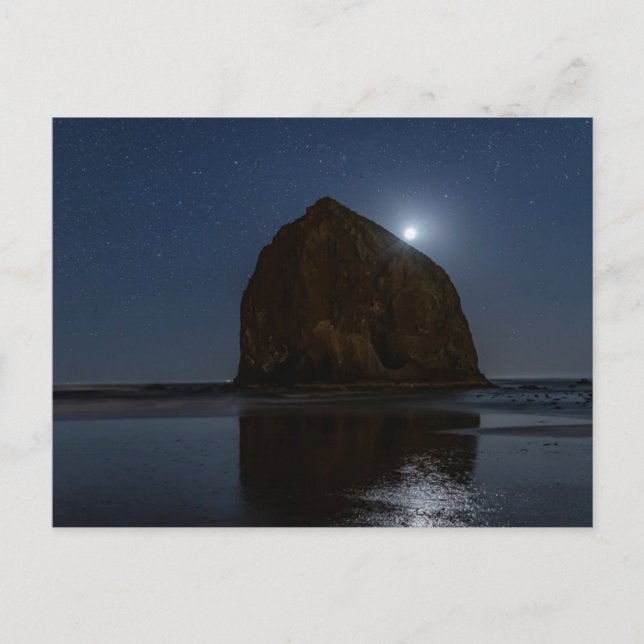 Postal Cielos sobre Haystack Rock | Cannon Beach, Oregon (Anverso)
