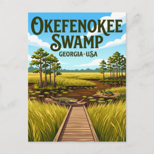 Postal Ciénaga Okefenokee EE. UU.