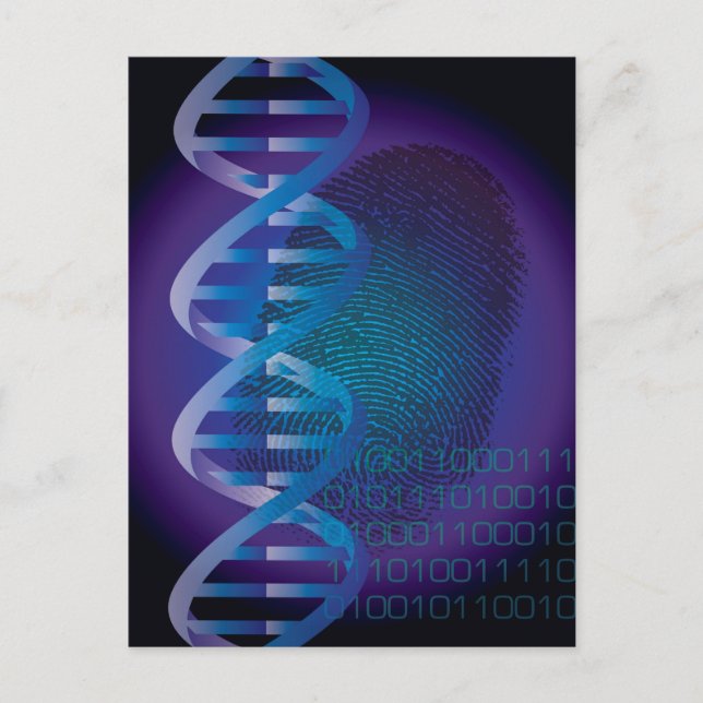 Postal Ciencia de las huellas dactilares de ADN (Anverso)