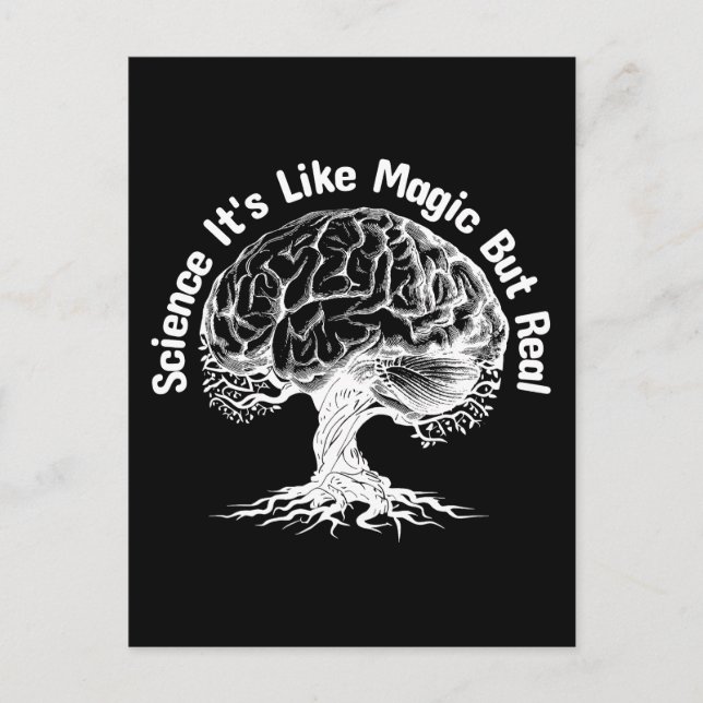 Postal ciencia es como magia pero real (Anverso)