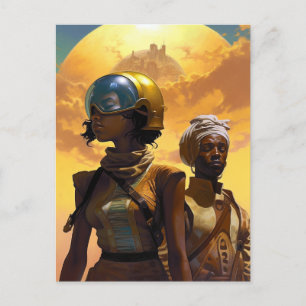 Postal Ciencia ficción afrofuturista de los exploradores