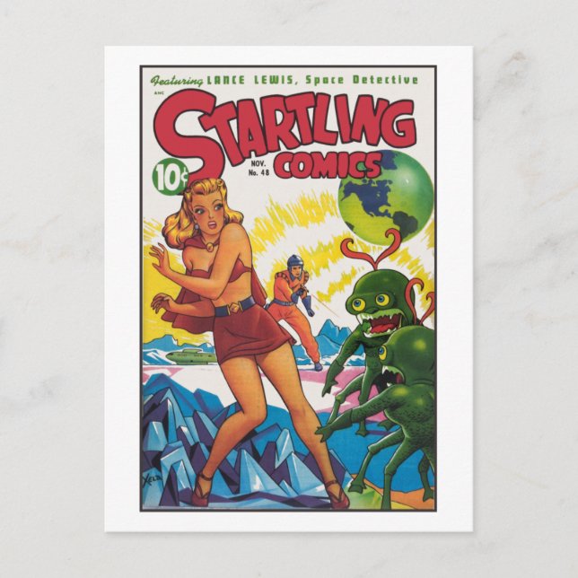 Postal Ciencia ficción de época, 1947 (Anverso)