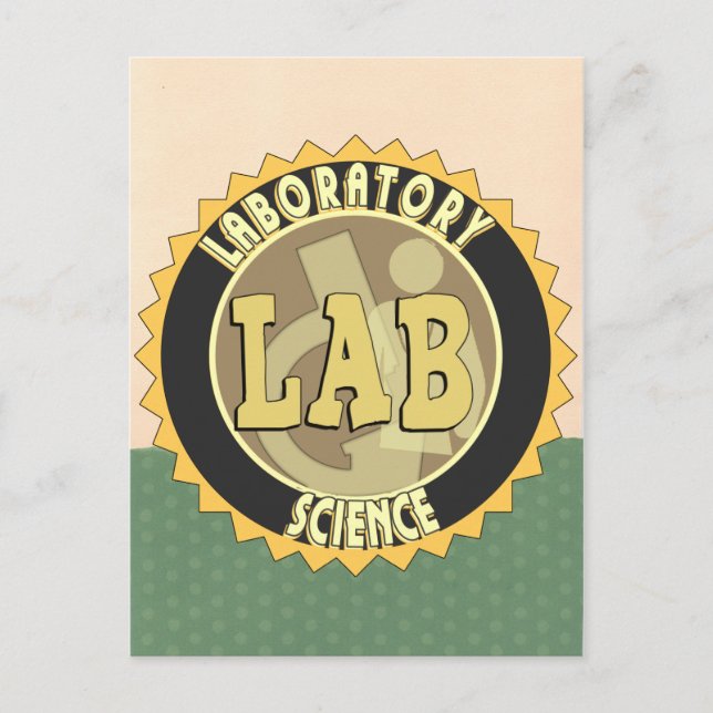 POSTAL CIENCIA LABORATORIA DE LABORATORIO DE LAB BADGE (Anverso)