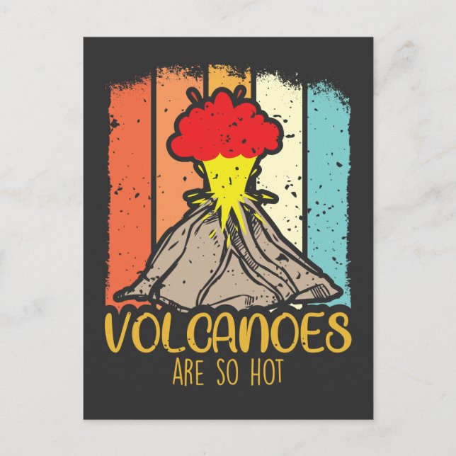 Postal Ciencia volcánica Volcanes Lawa Explosión caliente (Anverso)
