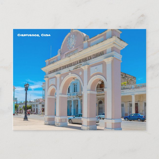 Postal Cienfuegos, Cuba: El arco del triunfo (Anverso)