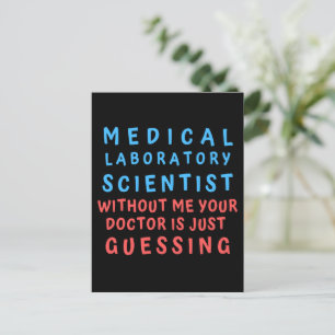 POSTAL CIENTÍFICO DE LABORATORIO MÉDICO SIN MI TU DOC 