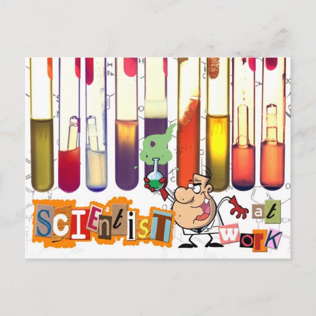 Postal Científico en el trabajo (Anverso)