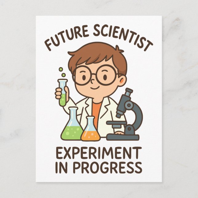 Postal Científico futuro - Experimento en curso (Anverso)