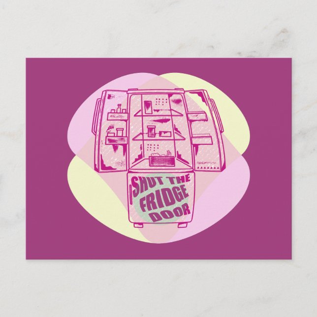 POSTAL CIERRA LA PUERTA NEVERA (Anverso)