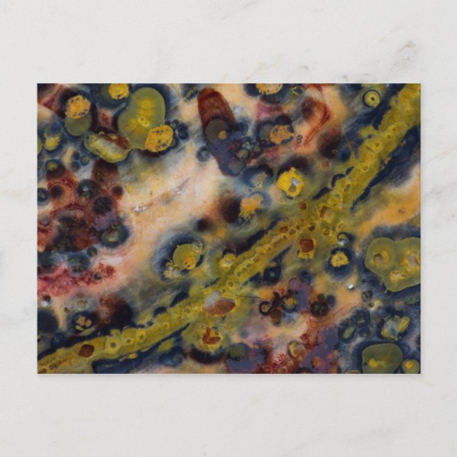 Postal Cierre abstracto de Ocean Jasper (Anverso)