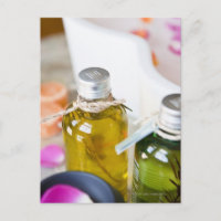 Cierre de botellas con aceites de masaje