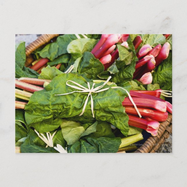 Postal Cierre de grupos de ruibarbo en canasta (Anverso)