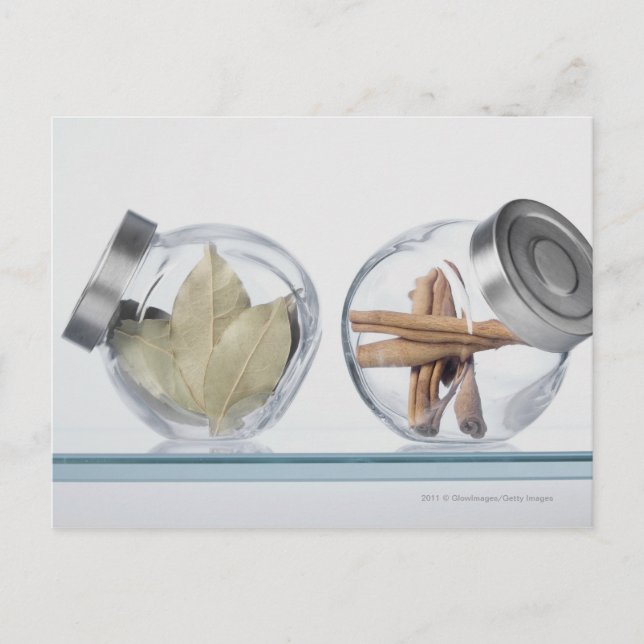 Postal Cierre de hierbas en dos jarras (Anverso)