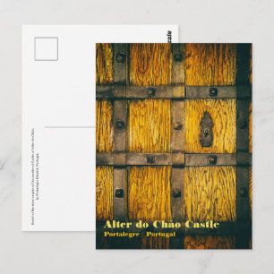 Postal Cierre de la puerta del castillo medieval