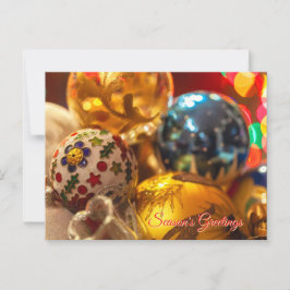 Postal Cierre de los adornos navideños festivos