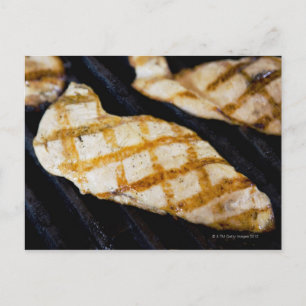 Postal Cierre de los senos de pollo a la parrilla
