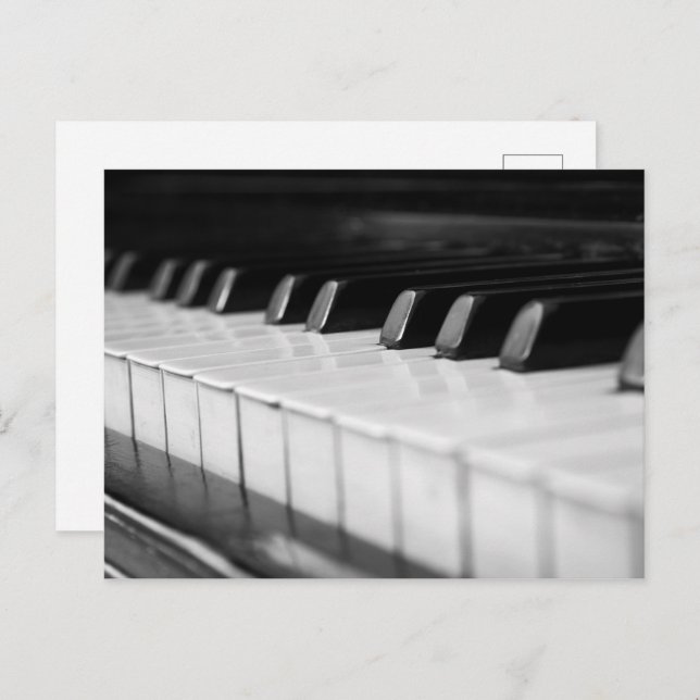 Postal Cierre de macro de piano (Anverso / Reverso)