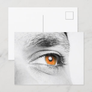 Postal Cierre de ojos humanos