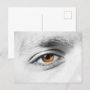 Postal Cierre de ojos humanos