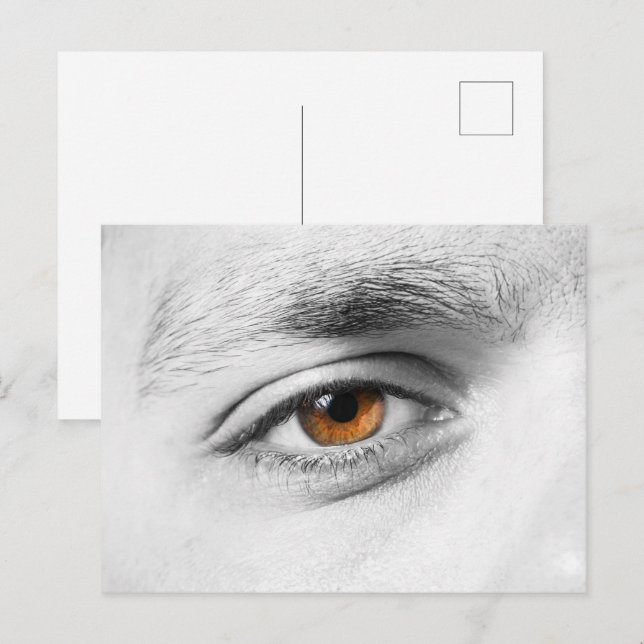 Postal Cierre de ojos humanos (Anverso / Reverso)