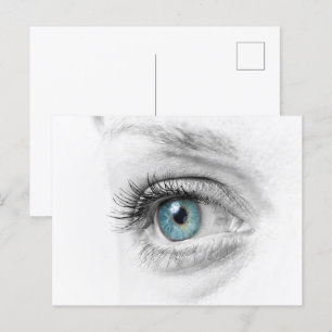 Postal Cierre de ojos humanos