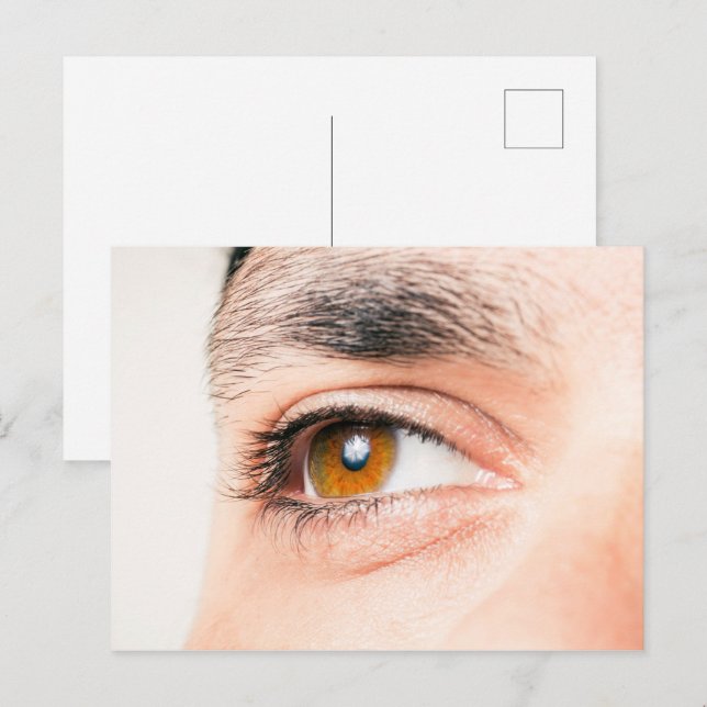 Postal Cierre de ojos humanos (Anverso / Reverso)