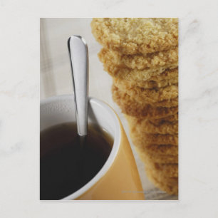 Postal Cierre de un café con galletas