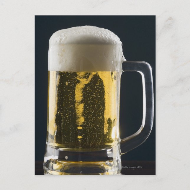 Postal Cierre de un vaso de cerveza (Anverso)