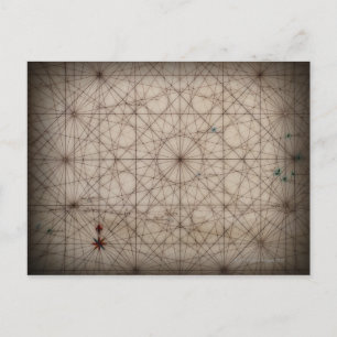 Postal Cierre del mapa antiguo