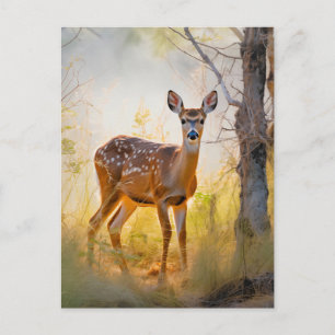 Postal Ciervo Elegante en el Diseño de la Naturaleza del 