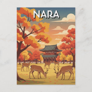 Postal Ciervos en el Parque Nara Japón Viajes