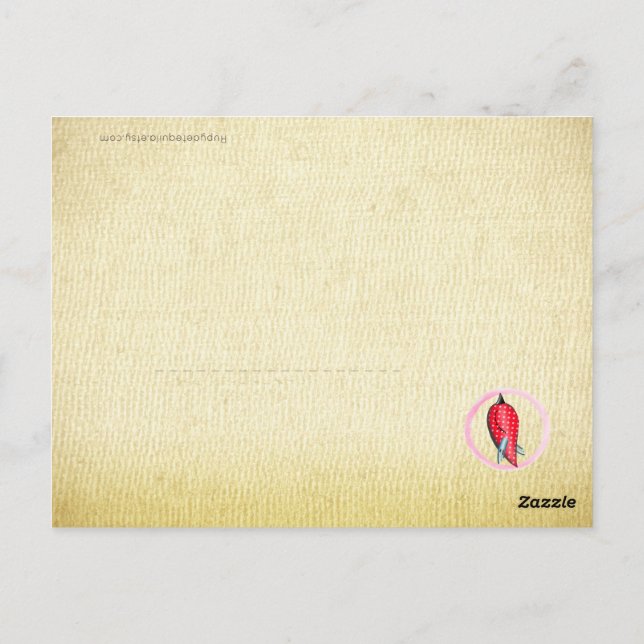 Postal Ciervos invierno caprichoso Rupydetequila Arte (Reverso)