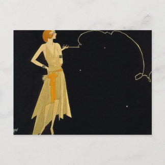 Postal Cigarrillo para fumadores Art Deco