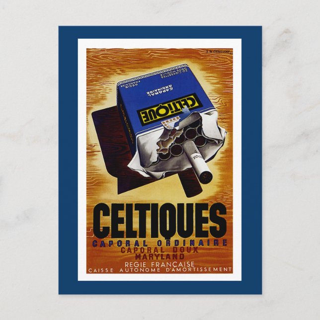 Postal Cigarrillos de Celtiques (Anverso)
