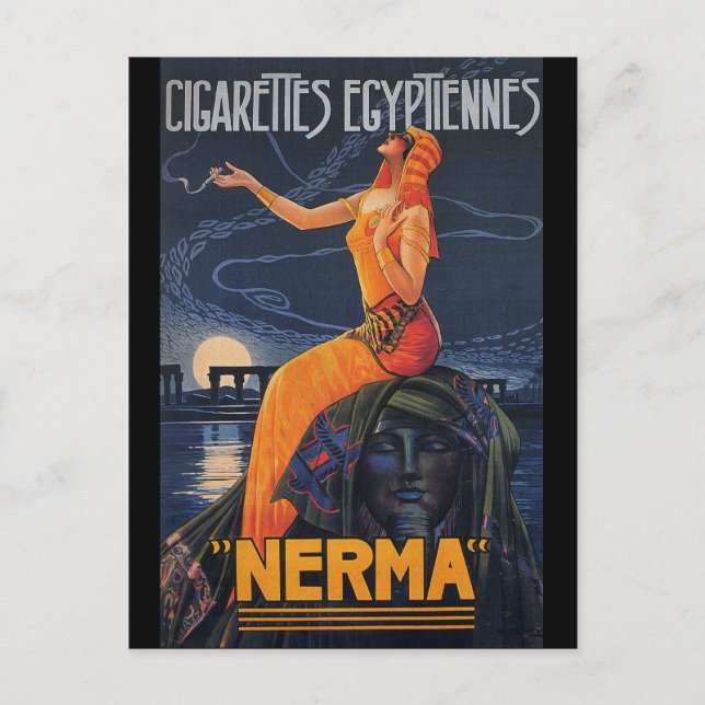 Postal Cigarrillos de NERMA Egipcios (Anverso)