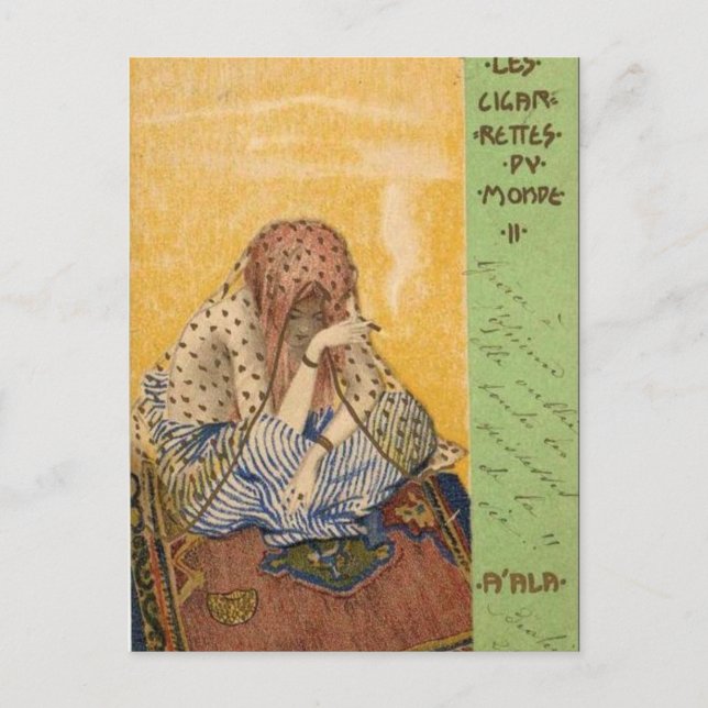 Postal Cigarrillos del mundo de Raphael Kirchner (Anverso)