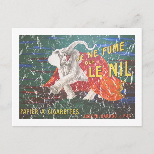 Postal Cigarros elefantes-1900 - angustiados (Anverso)