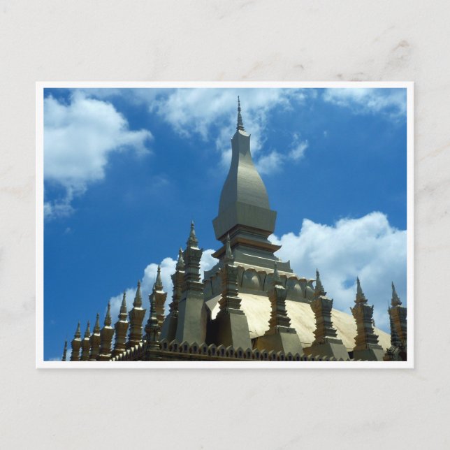 Postal cima dorada de Stupa (Anverso)