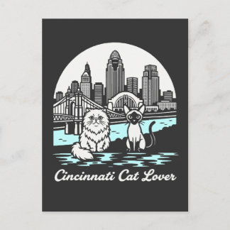 Postal Cincinnati City Ohio Cat Lover
