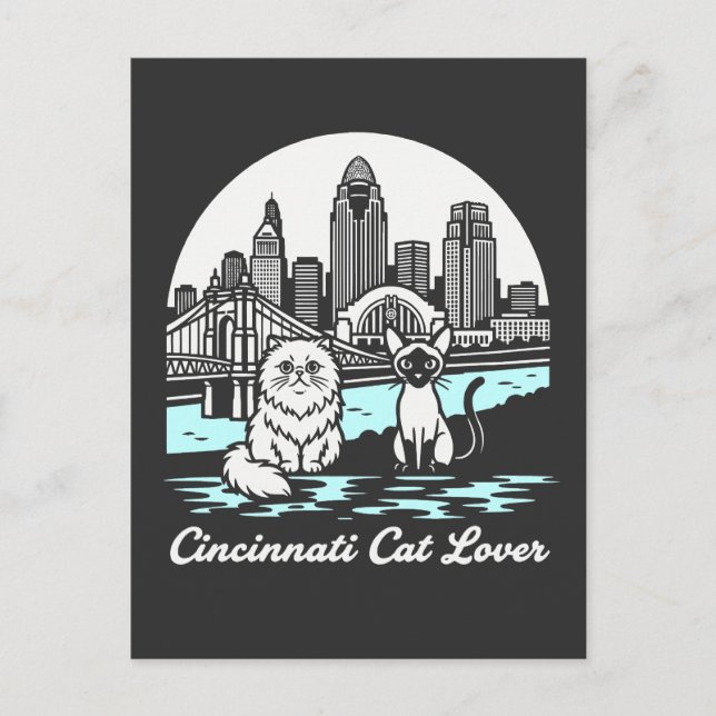 Postal Cincinnati City Ohio Cat Lover (Anverso)