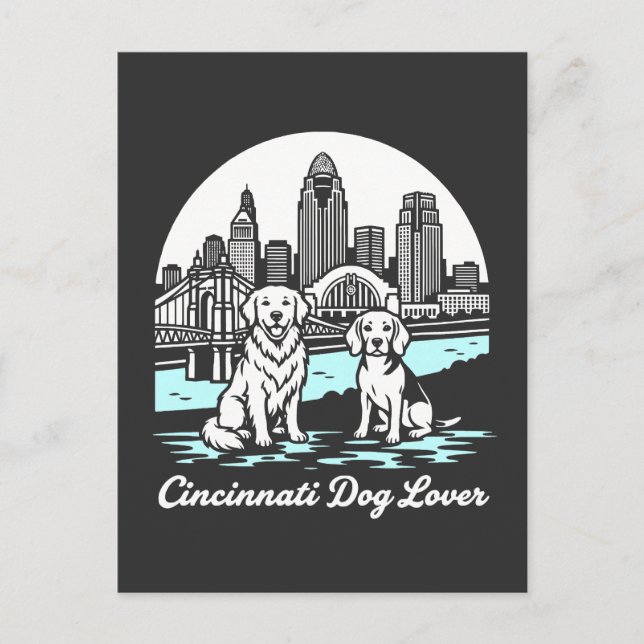 Postal Cincinnati City Ohio Dog Lover (Anverso)