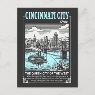 Postal Cincinnati Ciudad Ohio La Ciudad Reina del Oeste