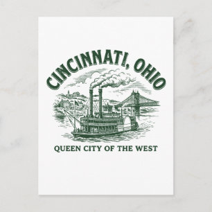 Postal Cincinnati Ciudad Ohio Reina Ciudad del Oeste