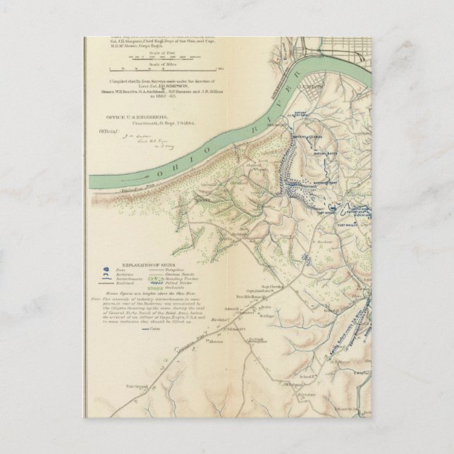 Postal Cincinnati, Covington, Newport (Anverso)