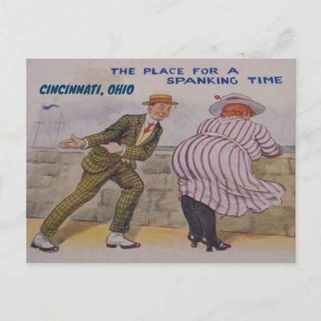 POSTAL CINCINNATI, HOIO FUNNY VINTAGE POSTCARD (Anverso)