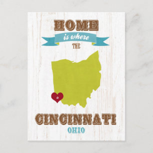 Postal Cincinnati, Mapa De Ohio - El Hogar Es Donde Está 