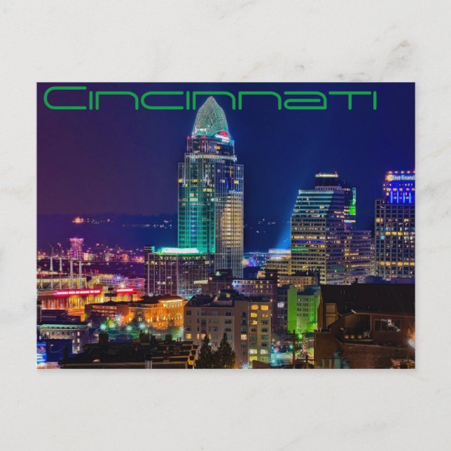 Postal Cincinnati, Ohio, La Ciudad Reina (Anverso)