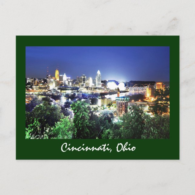 Postal Cincinnati, Ohio, la Ciudad Reina. (Anverso)