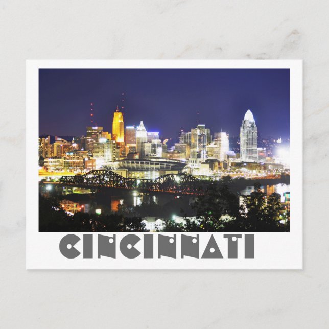 Postal Cincinnati, Ohio, la Ciudad Reina. (Anverso)